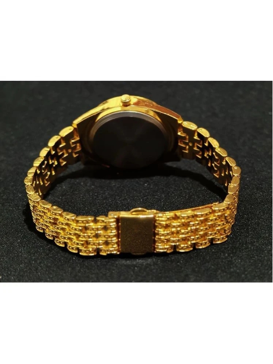 Rhonium Gold Metal Analog Womens Watch