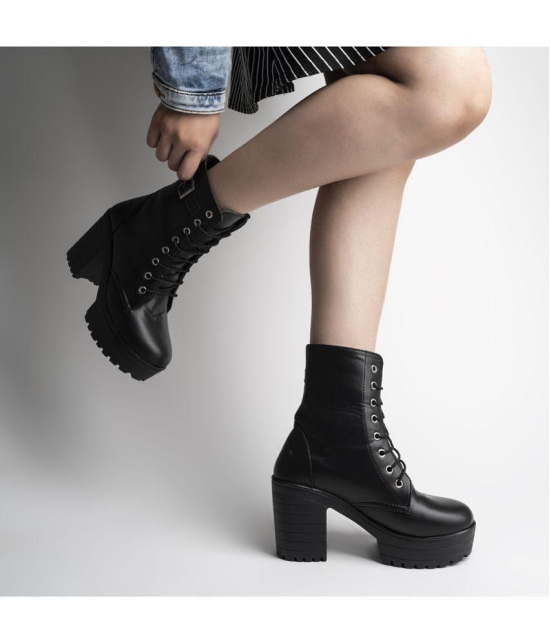 Shoetopia - Black Women''s Ankle Length Boots - None