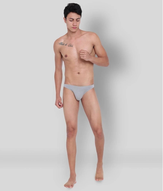 La Intimo - Grey Melange Modal Mens Thongs ( Pack of 1 ) - L