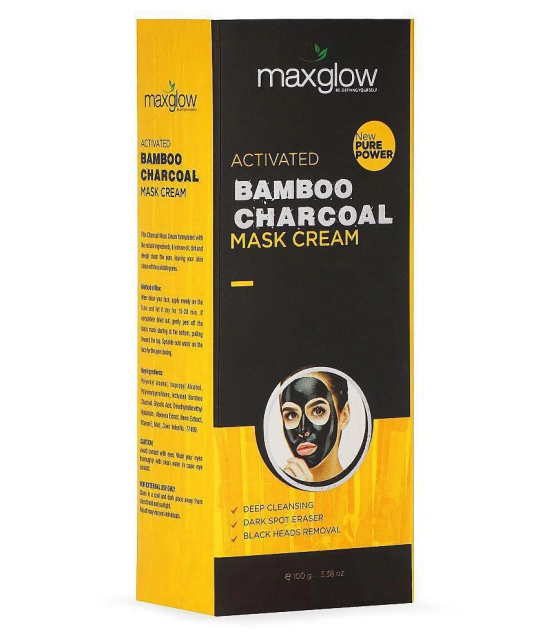 MaxGlow ACTIVATED BAMBOO CHARCOAL MASK CREAM Face Peel Masks 100 gm