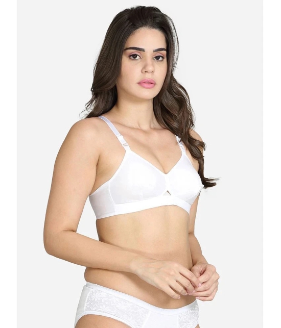 VStar - White Cotton Non Padded Womens Everyday Bra ( Pack of 1 ) - None