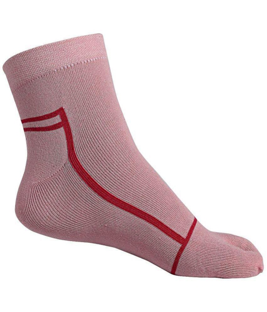 Texlon - Multicolor Cotton Women's Ankle Length Socks ( Pack of 5 ) - None