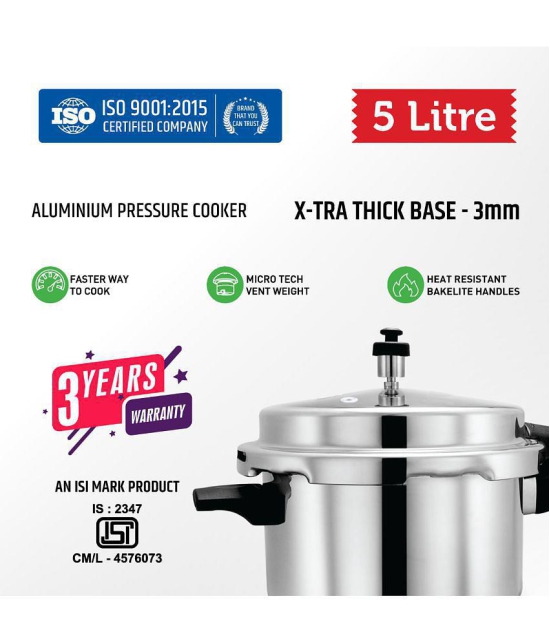 Srushti Gold is now Leoron 5 L Aluminium OuterLid Pressure Cooker With Induction Base