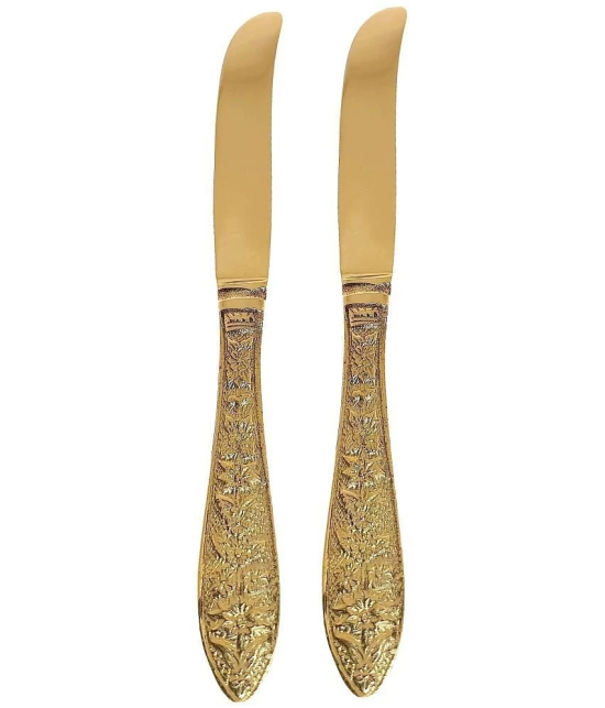 A & H ENTERPRISES - Brass Brass Table Knife ( Pack of 2 ) - Brass