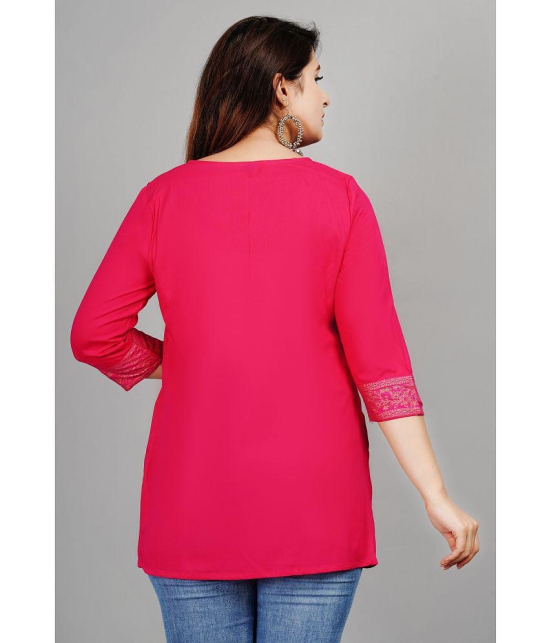 Smien - Pink Rayon Womens Ethnic Tunic ( Pack of 1 ) - None