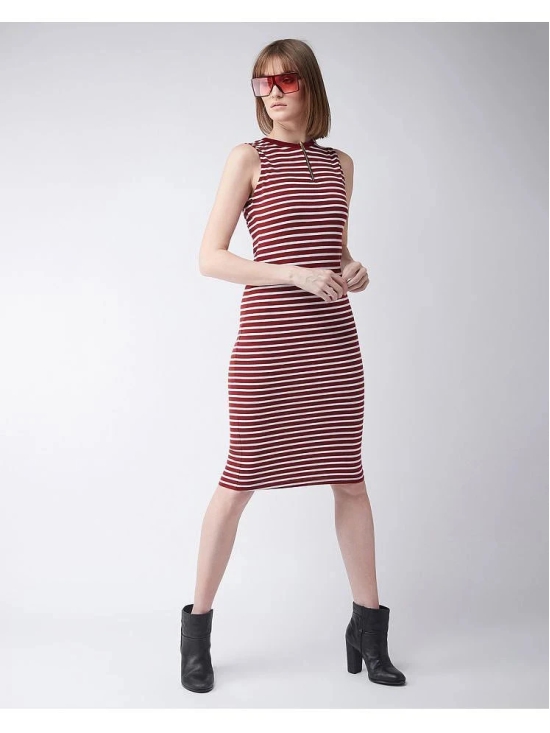 Miss Chase Cotton Striped Knee Length Womens Bodycon Dress - Multicolor ( Pack of 1 ) - None