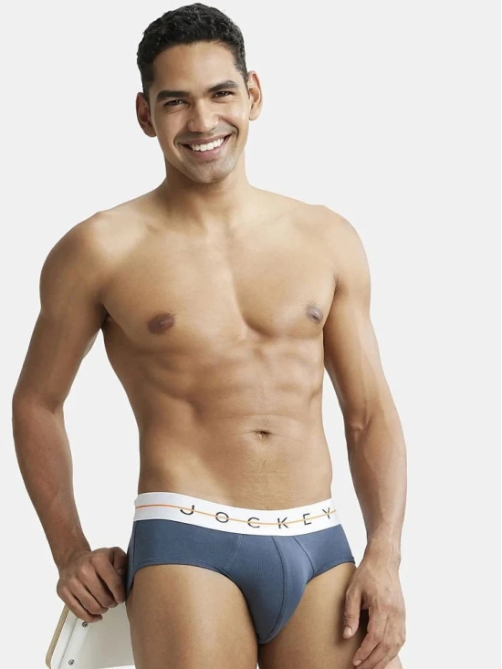 Jockey NY15 Men Cotton Elastane Solid Brief - Mid Night Navy - None