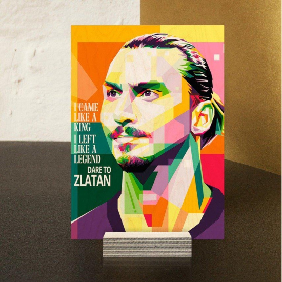 Zlatan Ibrahimovic Wood Print-18x12 Inch