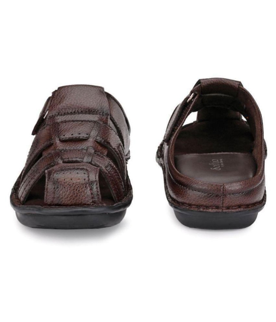 softio Brown Flip Flops - 11