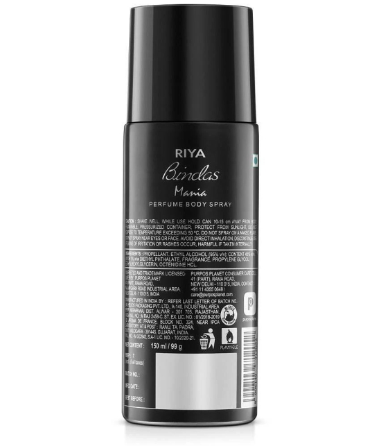 Riya Bindas , Black Rock & Born Rich Deodorant Spray & Perfume For Unisex 450 ( Pack of 3 )