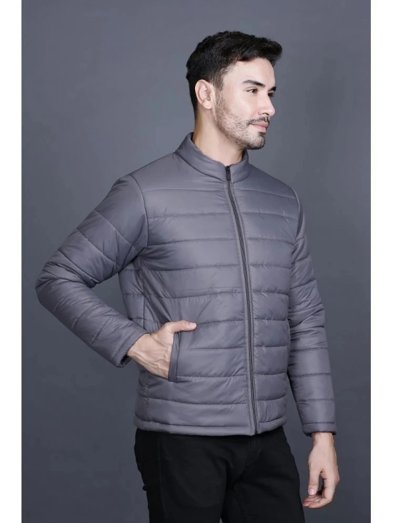 Zeffit Polyester Mens Quilted & Bomber Jacket - Grey ( Pack of 1 ) - None