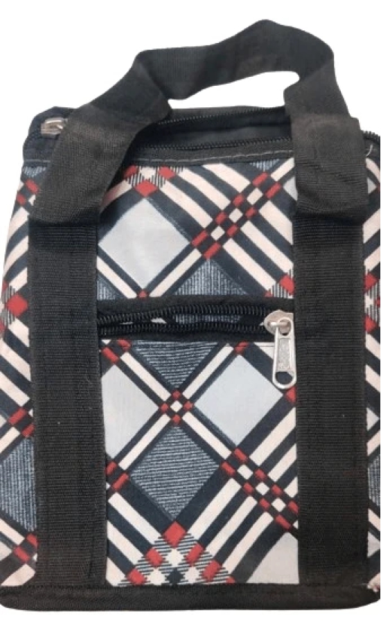 Black and White Checkered Lunch Bag