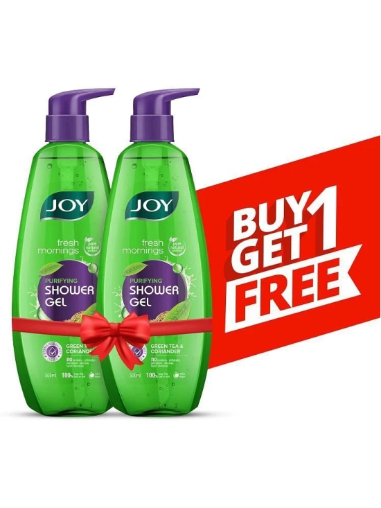 Joy Fresh Mornings Purifying Shower Gel ( Body Wash ), (500ml x 2), Buy 1 & Get 1 FREE