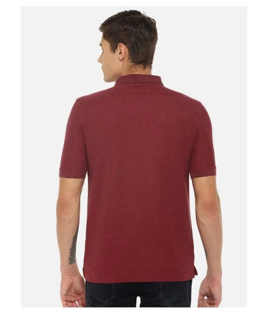 Dollar Cotton Blend Maroon Solids T-Shirt - None