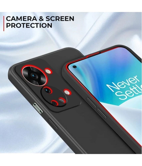 Case Vault Covers - Silicon Soft cases Compatible For Silicon OnePlus Nord 2T 5G ( Pack of 1 ) - Black