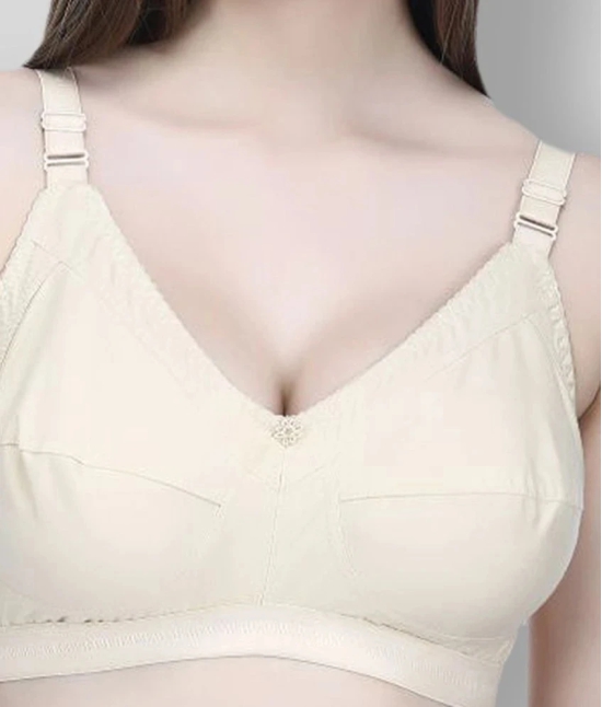 Elina - Beige Cotton Non - Padded Womens Everyday Bra ( Pack of 1 ) - None