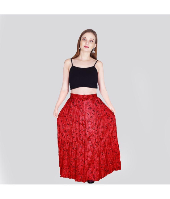 Sttoffa - Maroon Rayon Women's Flared Skirt ( Pack of 1 ) - None