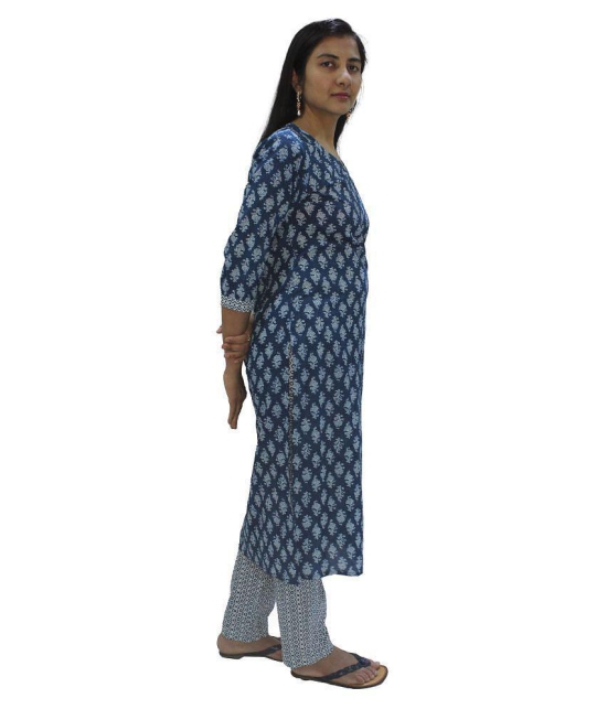 miravan Cotton Kurti With Palazzo - Stitched Suit - XL