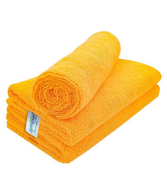 SOFTSPUN Microfiber Cleaning Cloths, 3pcs 40x40cms 340GSM Orange! Highly Absorbent, Lint and Streak Free, Multi -Purpose Wash Cloth for Kitchen, Car, Window, Stainless Steel, silverware.