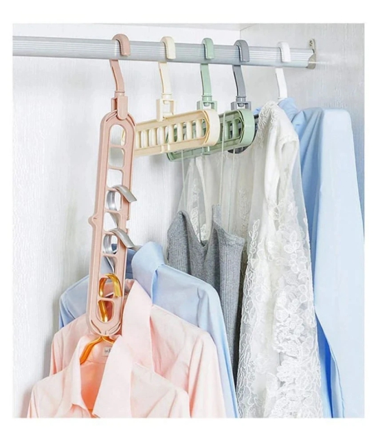 Wardrobe Space Saver Folding Hangers, Hangers for Clothes Wardrobe,1 Pack Anti-Skid Plastic Magic Clothes Hanger - 360º