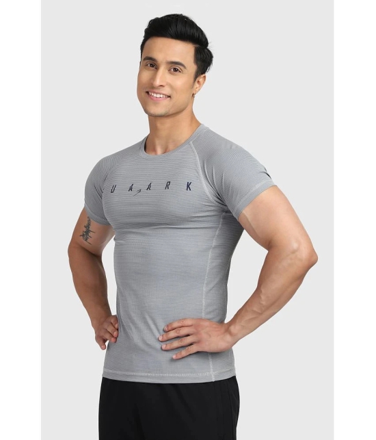 Fuaark Medium Grey Polyester Slim Fit Mens Sports T-Shirt ( Pack of 1 ) - None