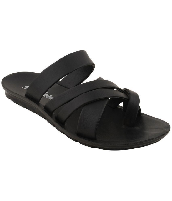 Stanfield - Black Mens Leather Slipper - None