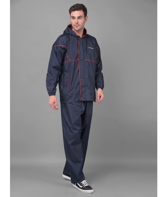 Dollar Blue Polyester Mens Rain Suit ( Pack of 1 ) - 2XL