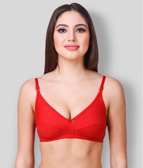 Kiran Enterprises - Multicolor Cotton Non - Padded Womens T-Shirt Bra ( Pack of 6 ) - 30B