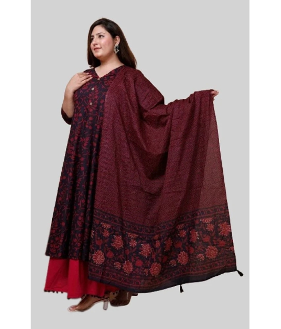 miravan - Maroon Cotton Womens Anarkali Kurti ( Pack of 1 ) - None