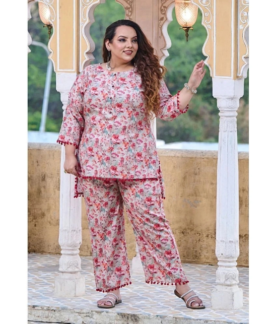 PrettyPlus by Desinoor.com Multi Color Printed Pant Top Set - None