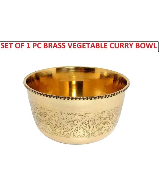 A & H ENTERPRISES Veg Sabzi Bowl/Katori 3.5  Brass Cereal Bowl 200 mL ( Set of 1 ) - Brass