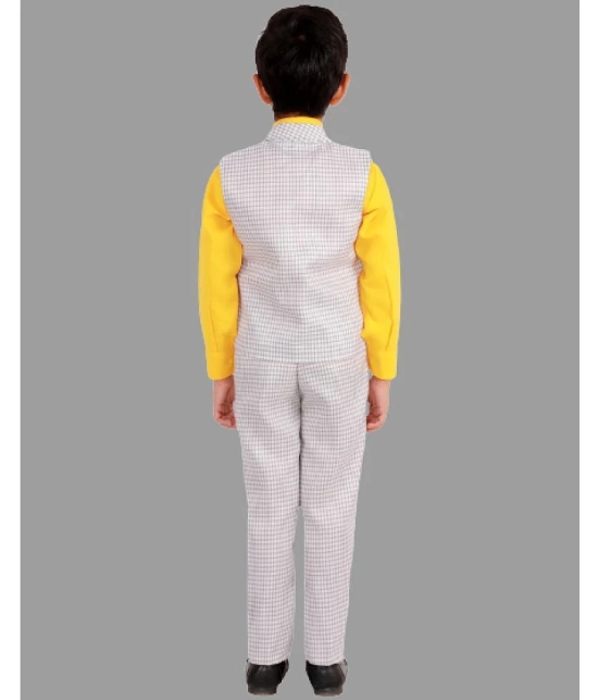 DKGF Fashion - Yellow Cotton Blend Boys Shirt & Pants ( Pack of 1 ) - None