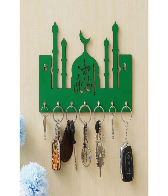 JaipurCrafts Green Wood Key Holder - Pack of 1