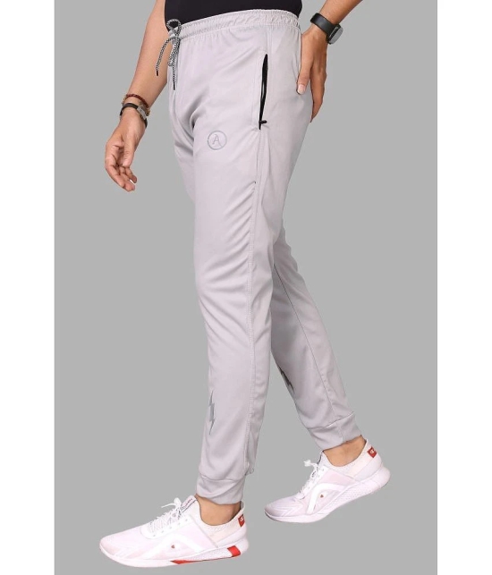 Anand Light Grey Lycra Mens Joggers ( Pack of 1 ) - None