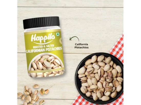 Happilo Premium Califonian Roasted & Salted Pistachios 200g Jar