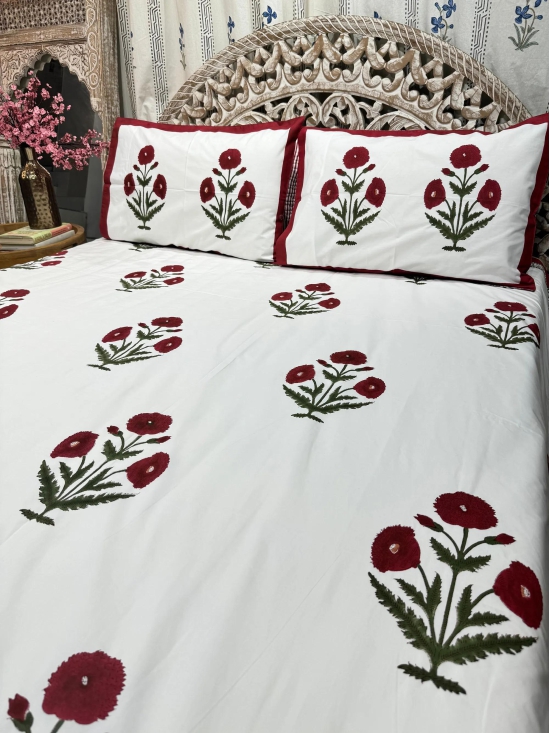 Hand Block Cotton Bedsheet |Gulfam Bedsheet-Super King