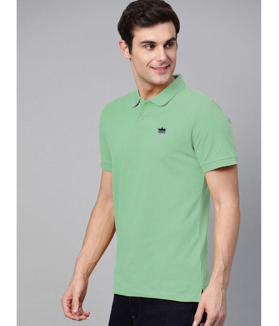 ADORATE - Green Cotton Blend Regular Fit Mens Polo T Shirt ( Pack of 1 ) - None