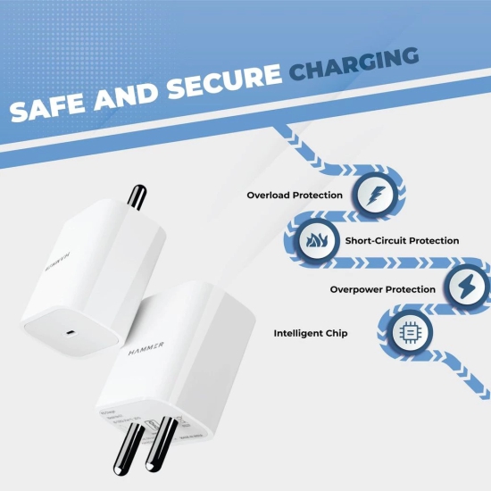 Hammer PD 20W Type C Travel Adapter with Fast Charging