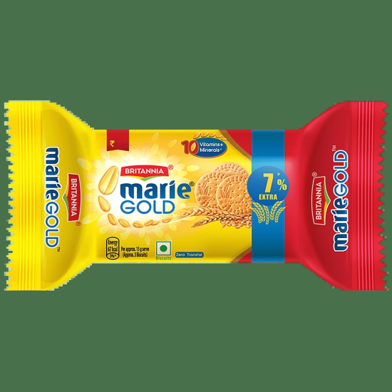 Britannia Marie Gold Biscuits - Light & Crisp, Tea Time Snack, No Trans-Fat, 68 G Pouch