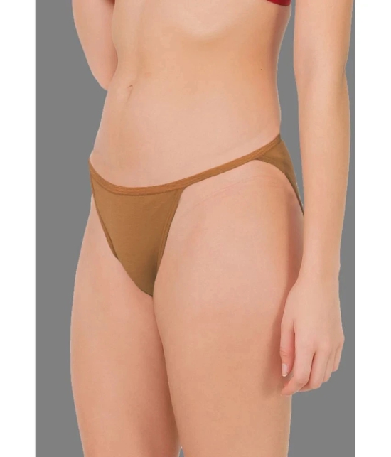 Madam - Beige Cotton Lycra Solid Womens Crotchless ( Pack of 1 ) - M