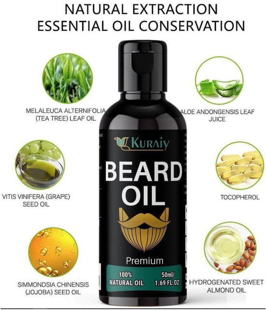 KURAIY 50mL Volumizing Beard Oil ( Pack of 1 )