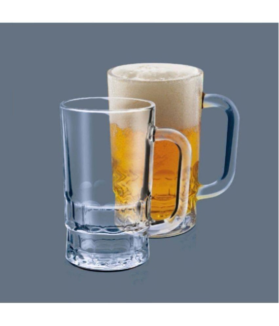 Treo By Milton Gusto Cool Mug, Set of 2, 335 ml Each, Transparent | Beer Mug | Party Glass | Dishwasher Safe | Refrigerator Safe - Transparent