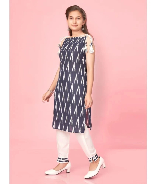 Aarika Navy Blue Cotton Girls Kurti ( Pack of 1 ) - None