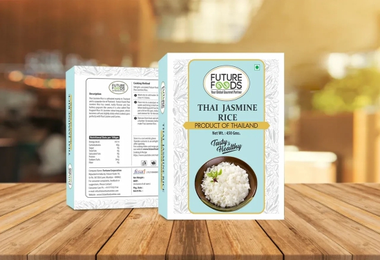 Future Foods Jasmine Rice | Thai fragrant rice | Packed with Phytonutrients | Enhances Fiber Intake | Beneficial for Diabetic Patients | Product of Thailand | 450g (Pack of 2)