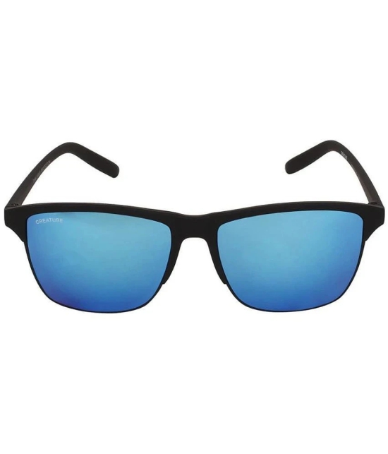 Creature Black Rectangular Sunglasses ( Pack of 2 ) - Medium