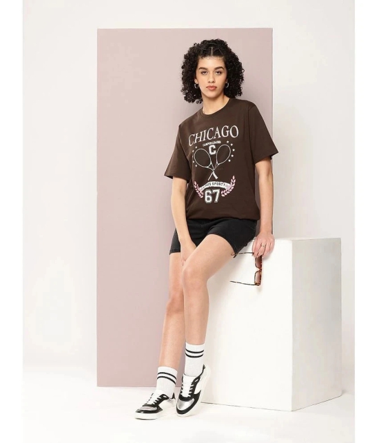 Dillinger Brown Cotton Loose Fit Womens T-Shirt ( Pack of 1 ) - None