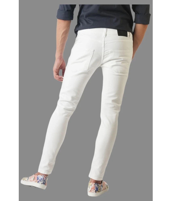 x20 - White Denim Skinny Fit Mens Jeans ( Pack of 1 ) - None