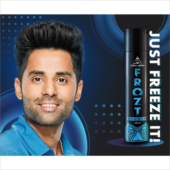 UrbanGabru Frozt Hair Setting Spray (250 ml)|Hair Styling Spray| Extreme Hold for Men| Non Sticky | Fast Drying