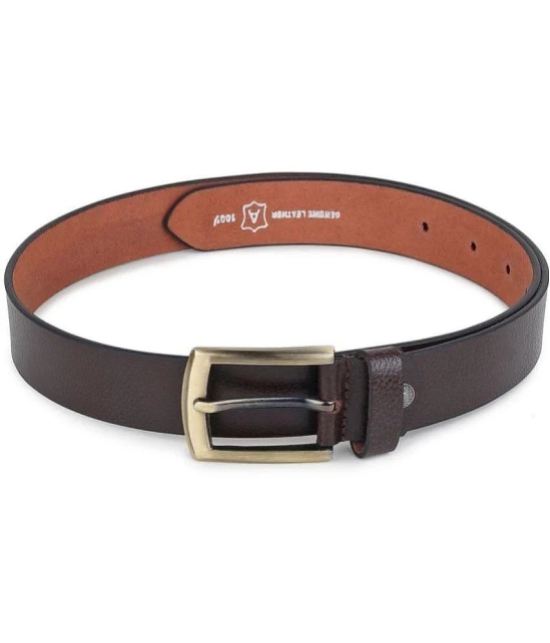 Loopa - Brown 100% Leather Mens Formal Belt ( Pack of 1 ) - None