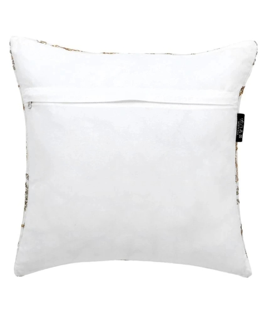 mezposh Single Polyester Cushion Covers 40X40 cm (16X16) - White